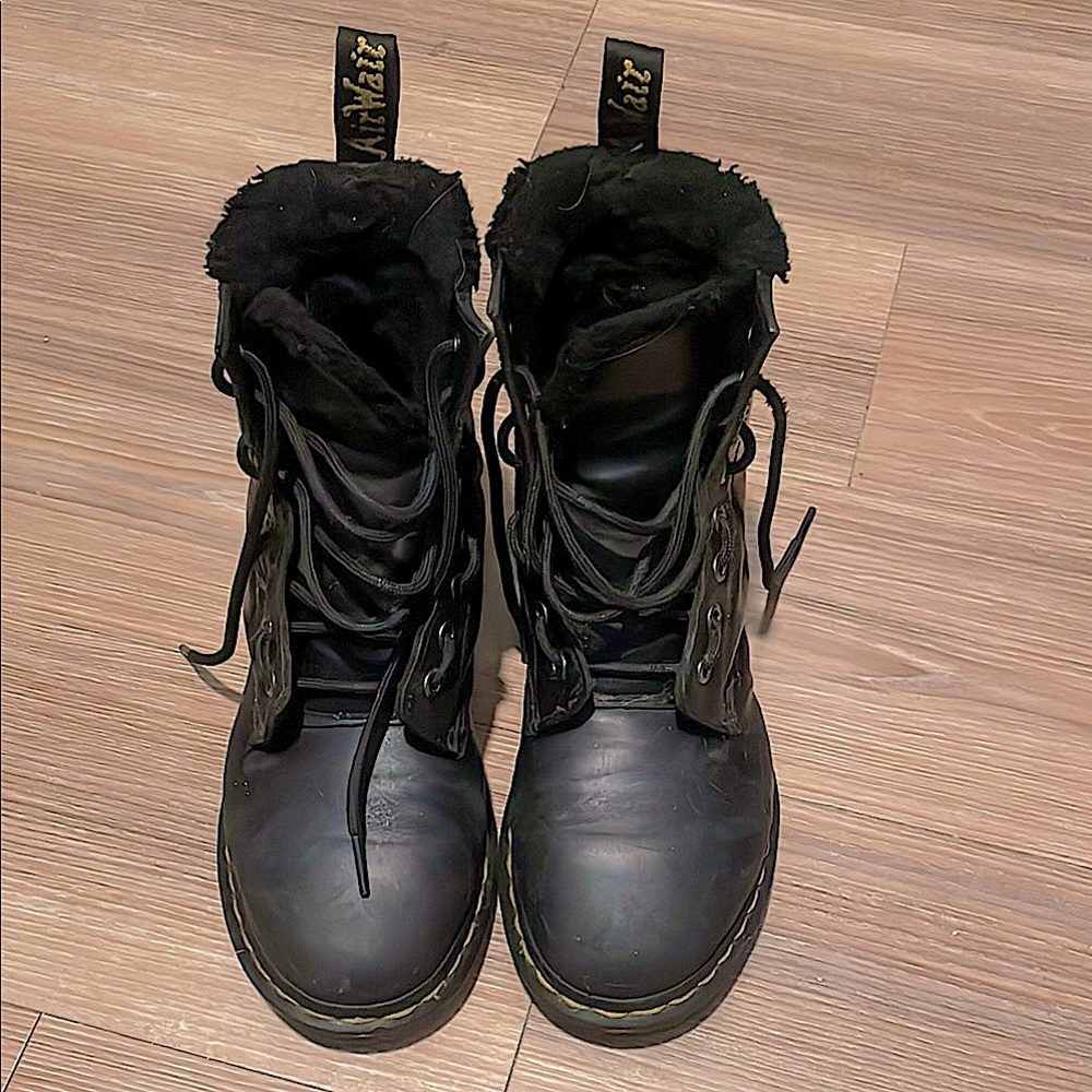 Dr. Martens 1460 Serena Faux Fur Lined Lace Up Boots